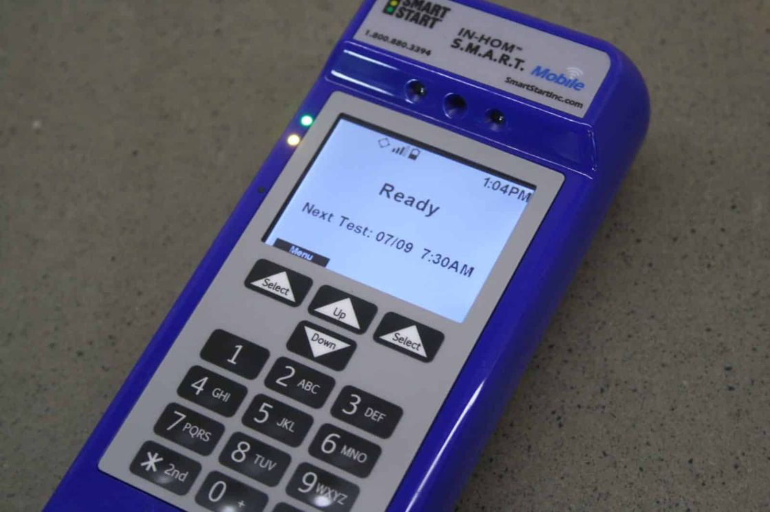 Smart Mobile screen showing the next test time