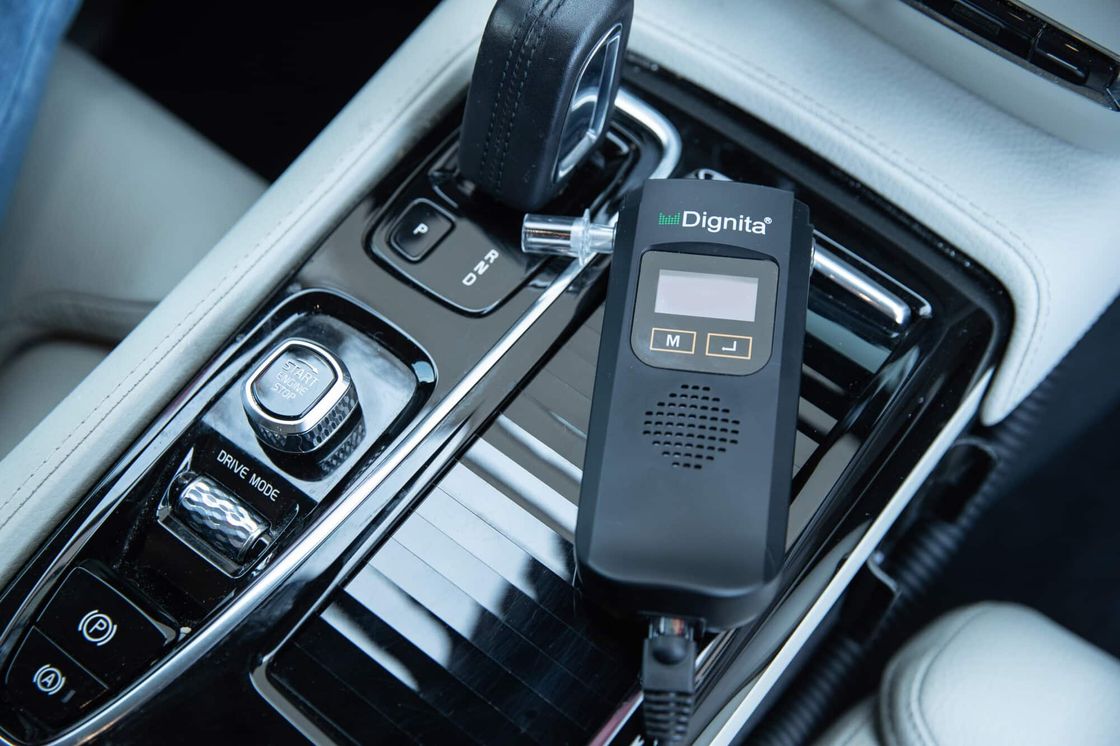 Dignita interlock handset mounted by the gear selector