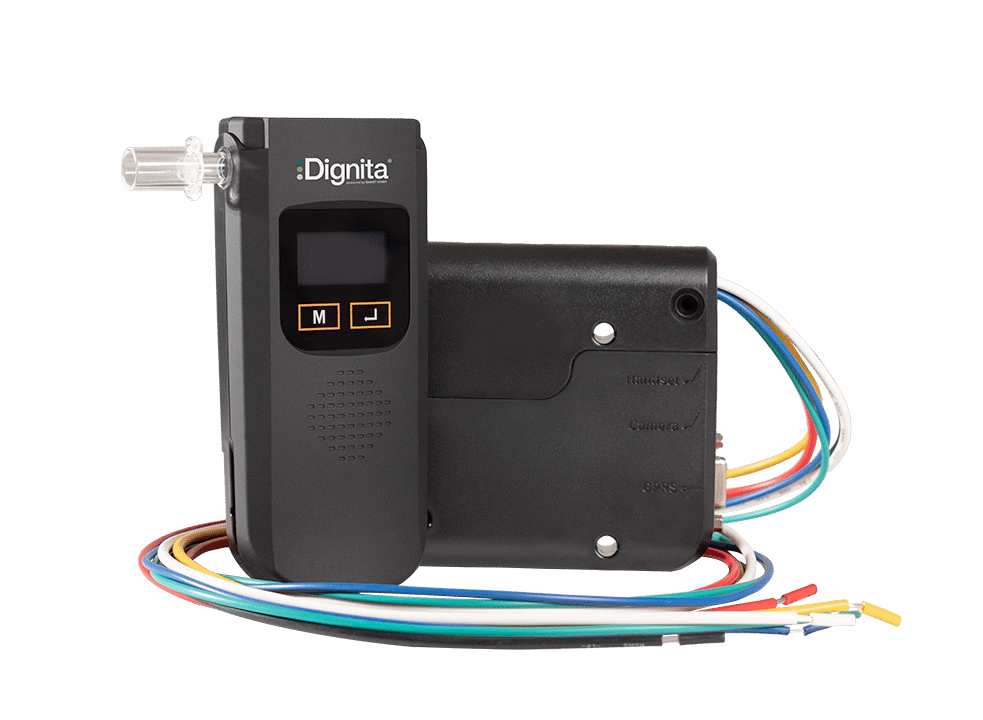 Dignita AL100 interlock handset with its wiring