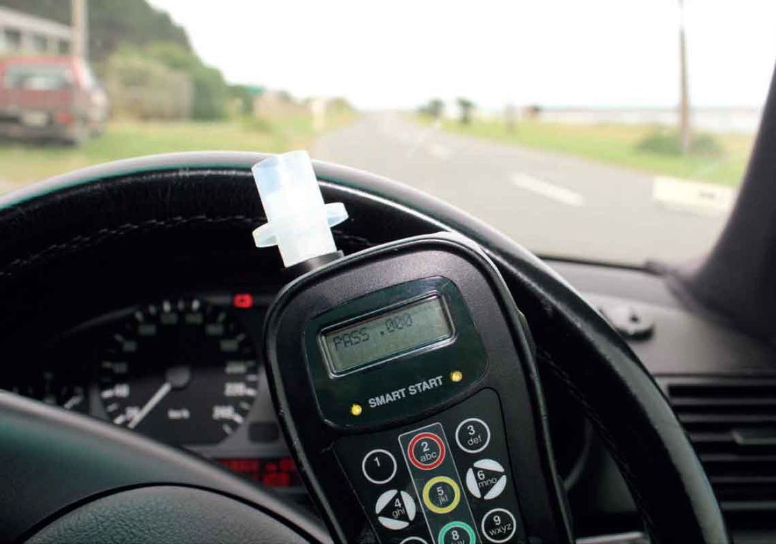 Smart Start interlock handset in a car