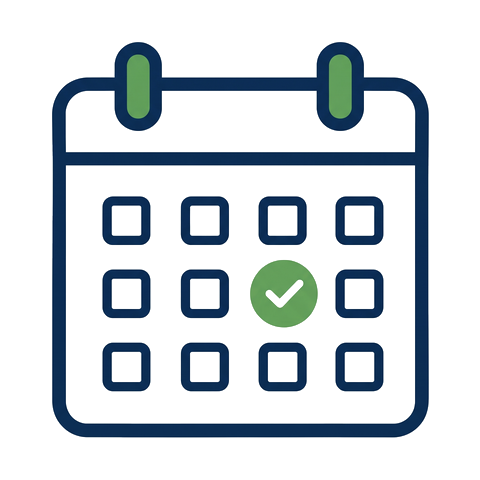 Calendar with one day ticked